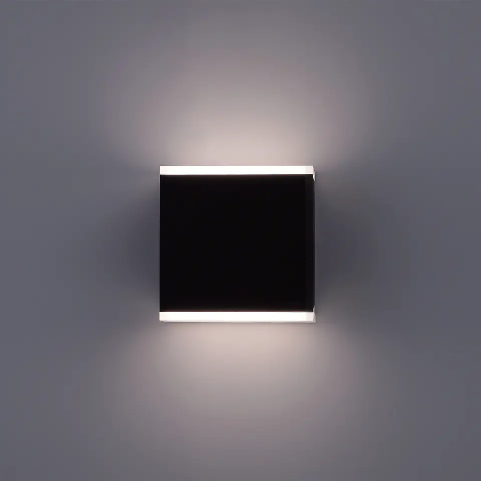 APLIQUE LED PAREDE PRETO 5W 3000K 2