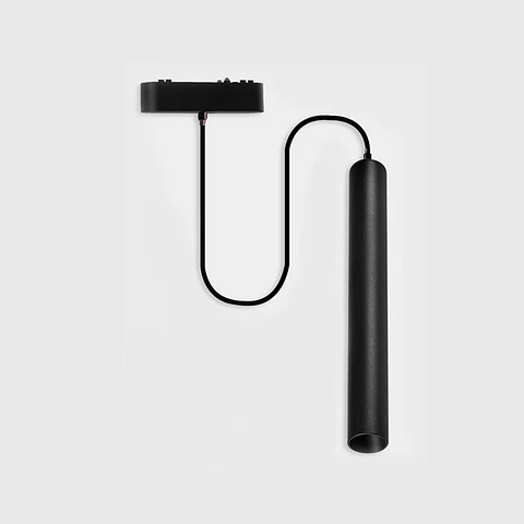 PROJETOR SUSPENSO EM PRETO PARA CALHA MAGNÉTICA 15W 2700K