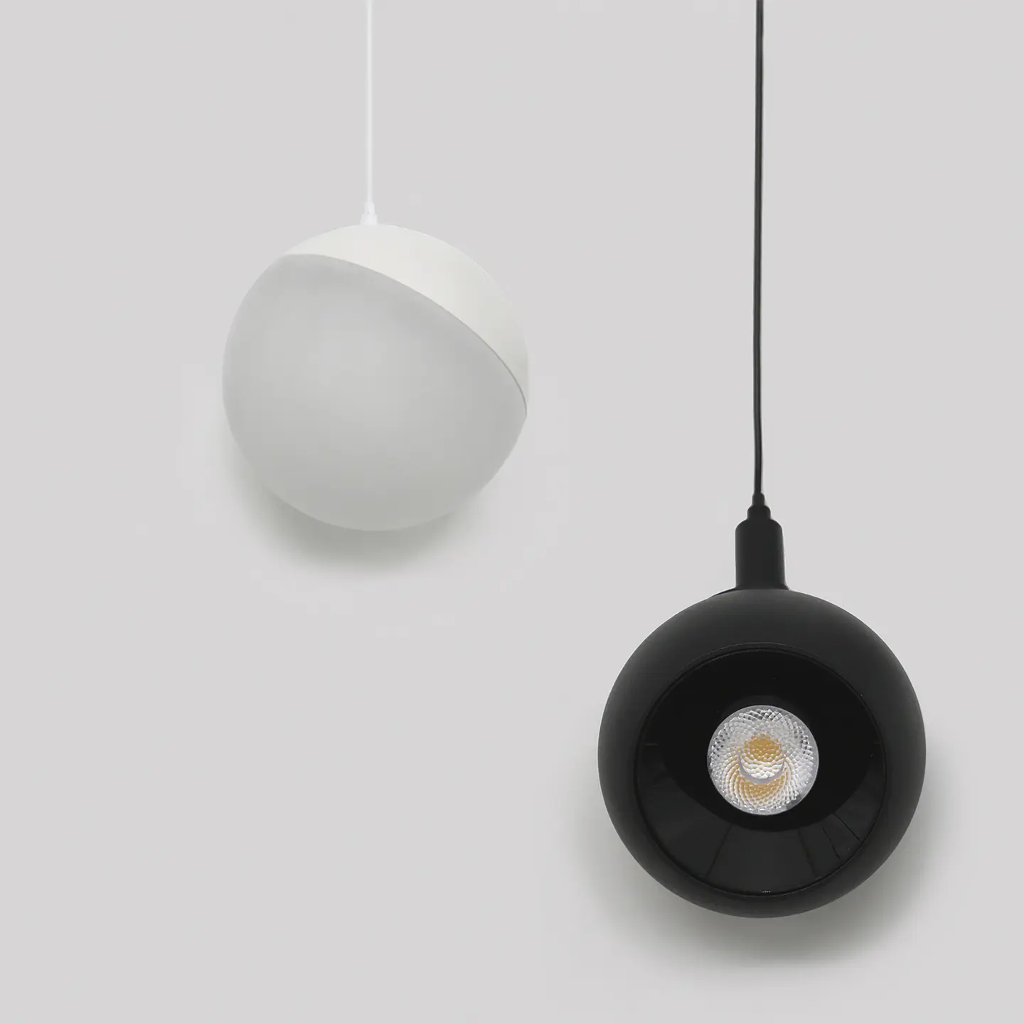 PROJETOR SUSPENSO EM PRETO PARA CALHA MAGNÉTICA 10W 2700K 4
