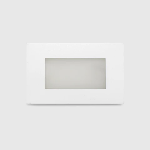 APLIQUE PAREDE DE EMBUTIR RETANGULAR BRANCO 3W 3CCT