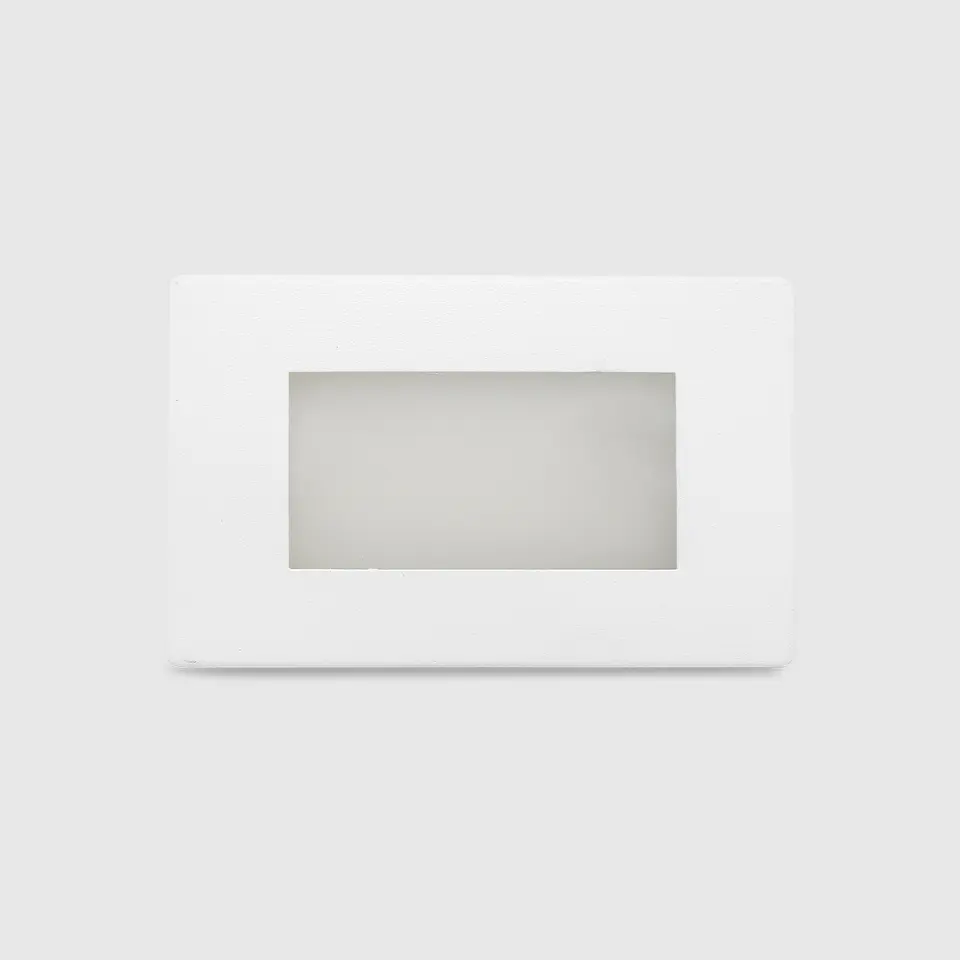 APLIQUE PAREDE DE EMBUTIR RETANGULAR BRANCO 3W 3CCT 1