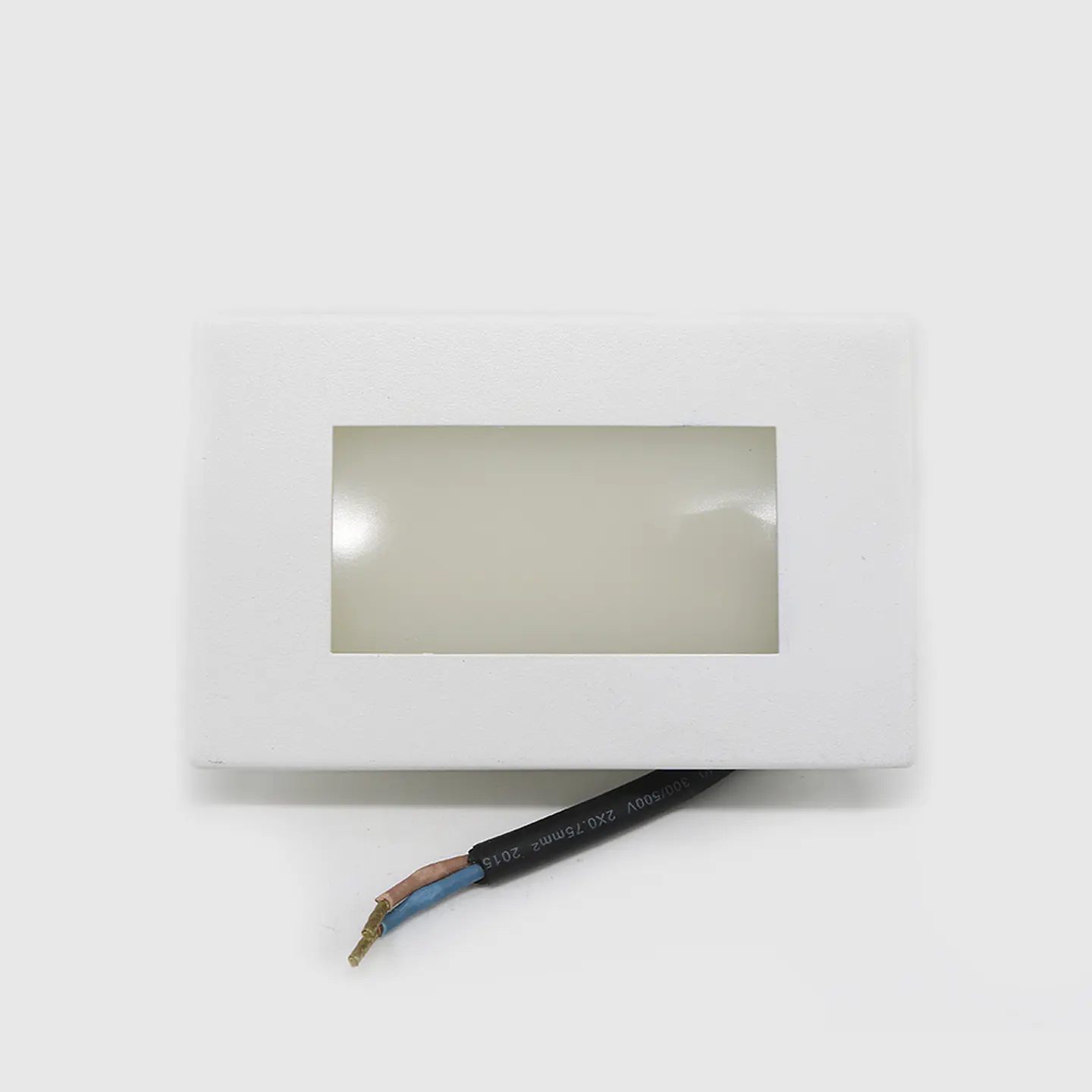 APLIQUE PAREDE DE EMBUTIR RETANGULAR BRANCO 3W 3CCT 2