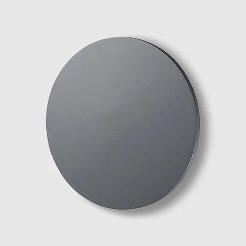 APLIQUE PAREDE CIRCULAR LUZ INDIRETA ANTRACITE 9W 3CCT IP54