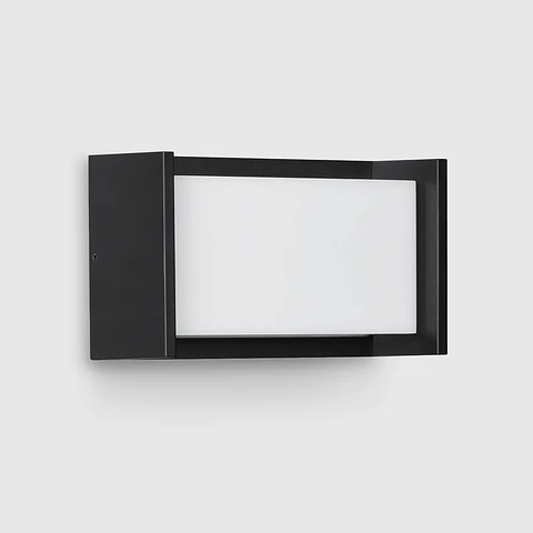 APLIQUE PAREDE RETANGULAR ANTRACITE 12W 3CCT