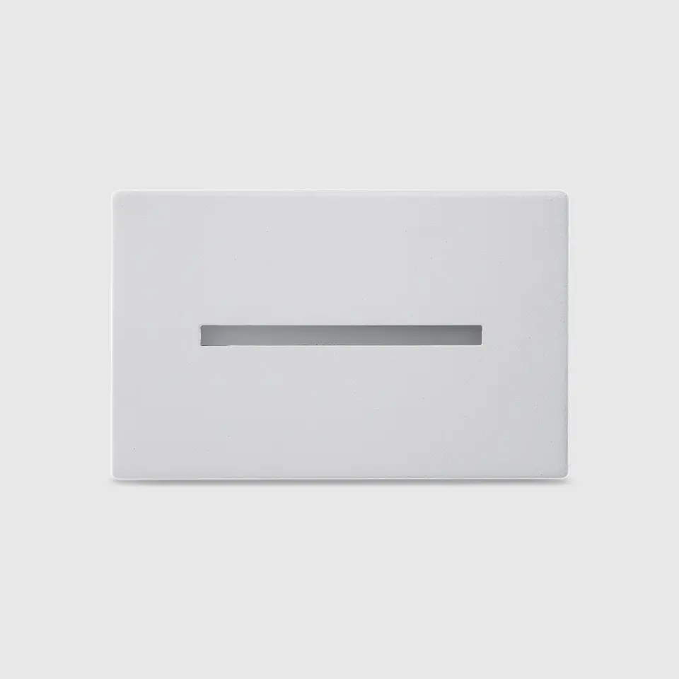APLIQUE PAREDE DE EMBUTIR RETANGULAR BRANCO 3W 3CCT 2