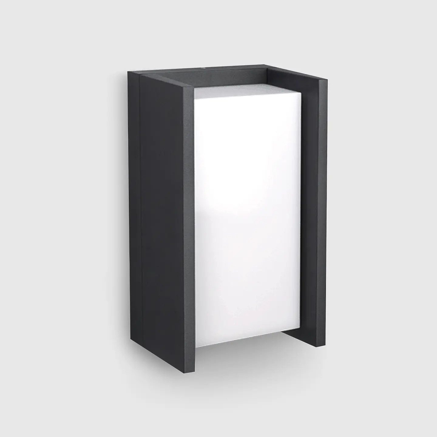 APLIQUE PAREDE RETANGULAR ANTRACITE 12W 3CCT 1
