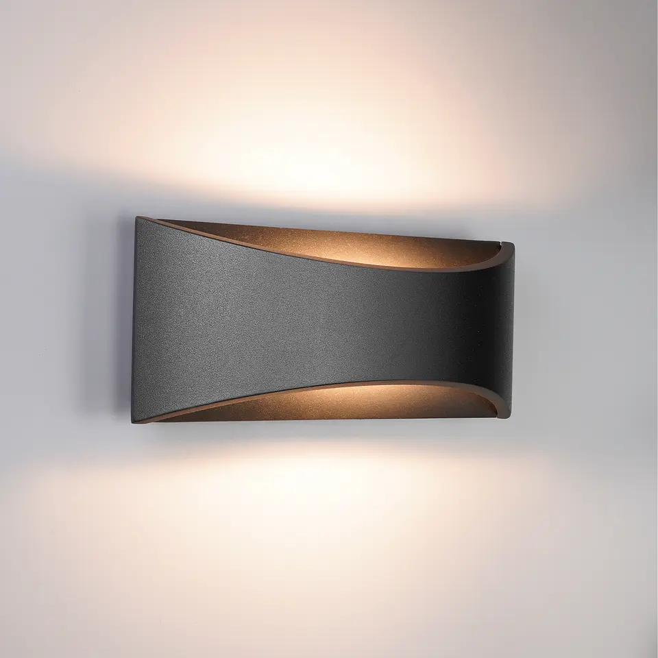 APLIQUE PAREDE ANTRACITE DE LUZ INDIRETA 7W 3CCT IP54 2
