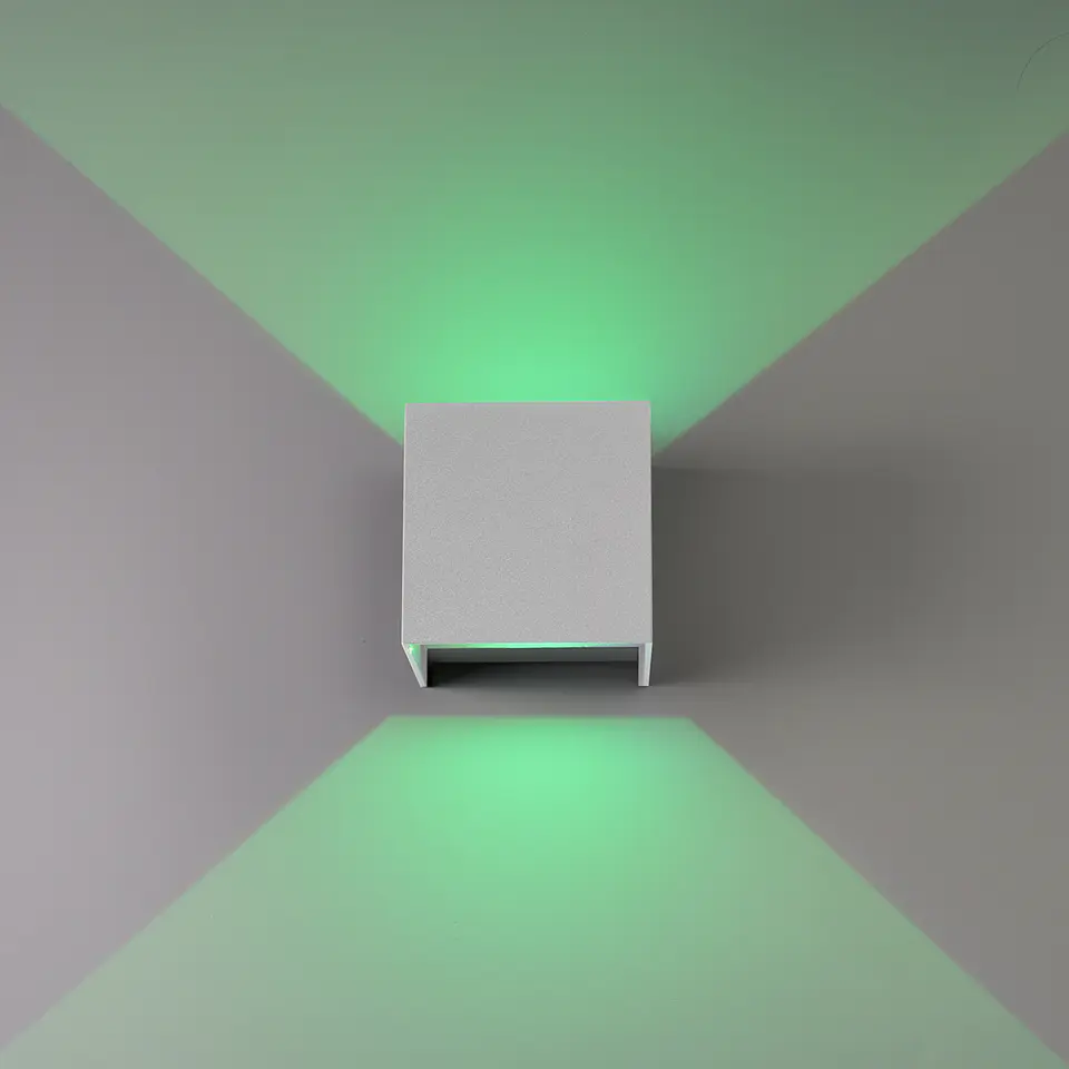 APLIQUE LED CUBO BRANCO 2X5W RGB+3CCT COM APP TUYA 2