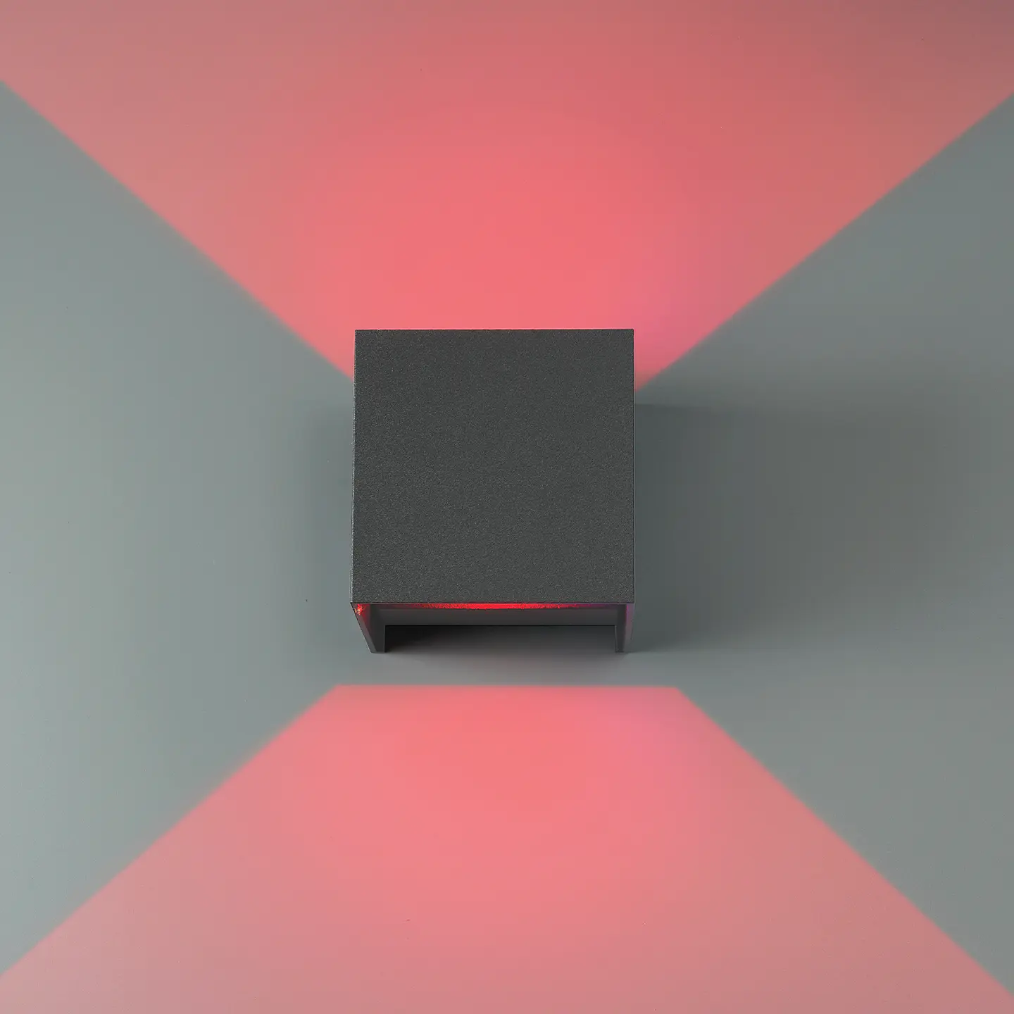 APLIQUE LED CUBO ANTRACITE 2X5W RGB+3CCT COM APP TUYA 3