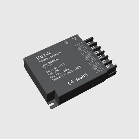 AMPLIFICADOR PARA FITAS MONOCOLOR 12-24V 30A