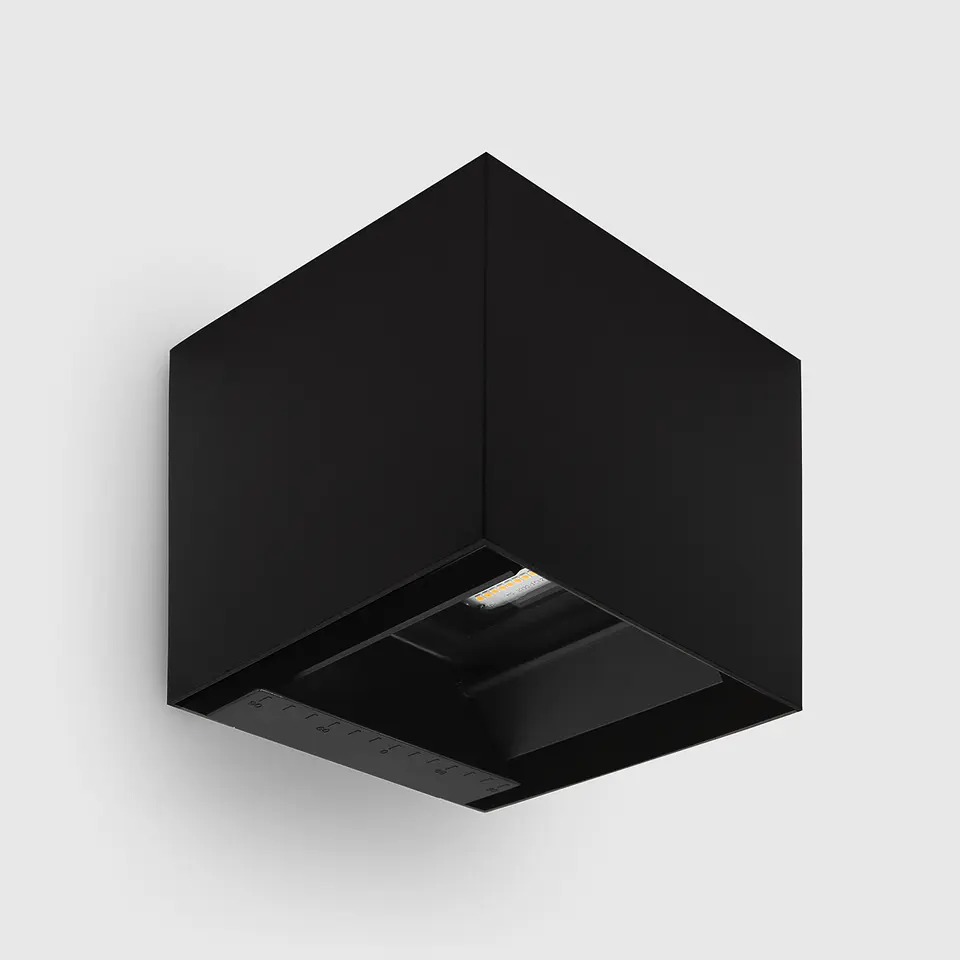 APLIQUE SOLAR LED W13106S PRETO 9W 3000K 1