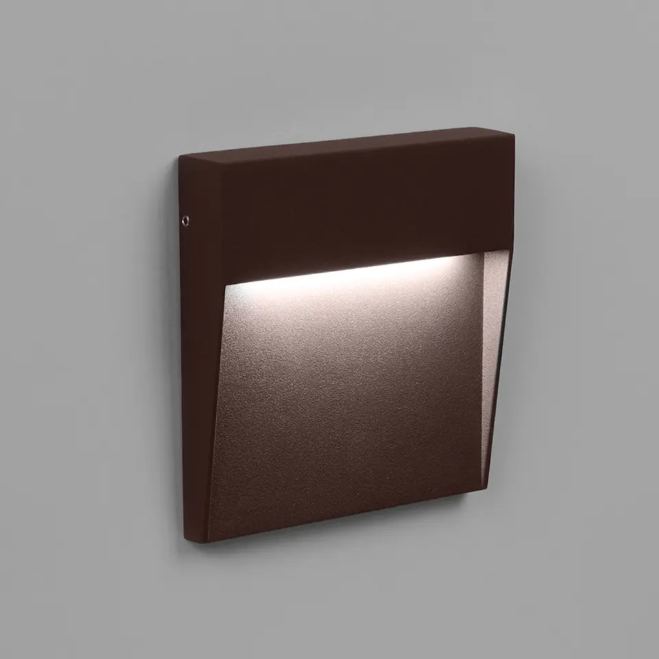 APLIQUE LED PAREDE QUADRADO CORTEN 6.5W 3CCT 3