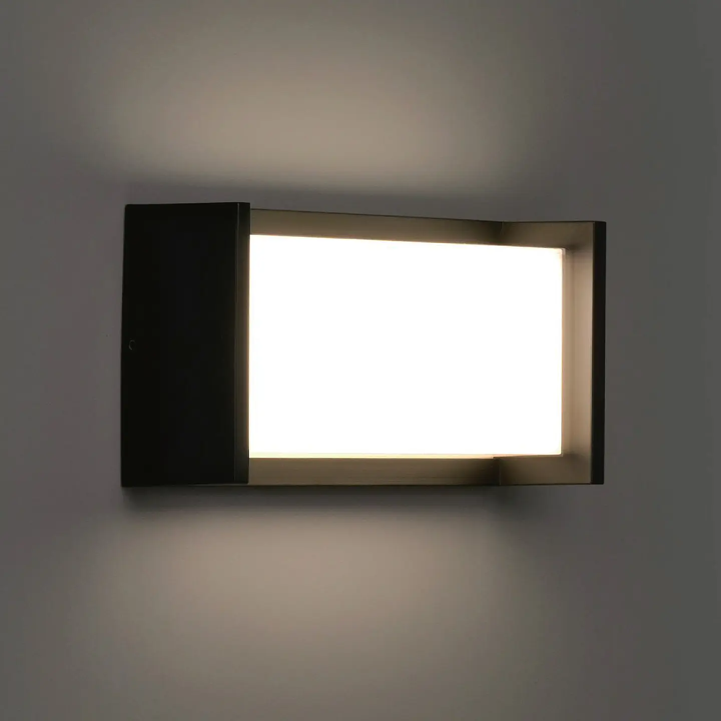 APLIQUE PAREDE RETANGULAR ANTRACITE 12W 3CCT 2