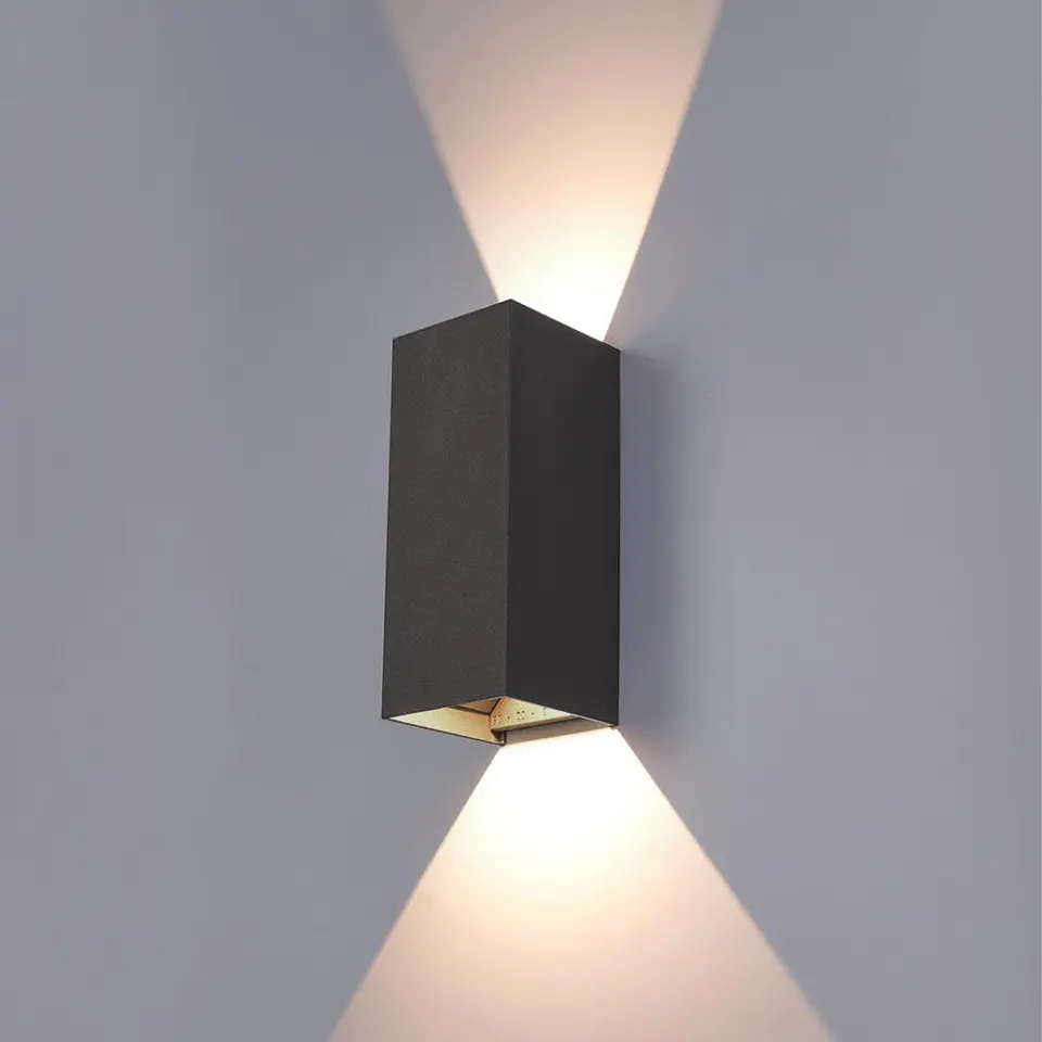 APLIQUE LED PAREDE RETANGULAR ÂNGULO ANJUSTÁVEL ANTRACITE 2X5W 3CCT 6