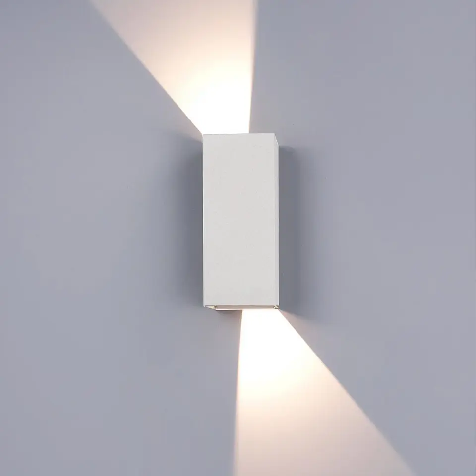 APLIQUE LED PAREDE RETANGULAR ÂNGULO ANJUSTÁVEL  BRANCO 2X5W 3CCT 5