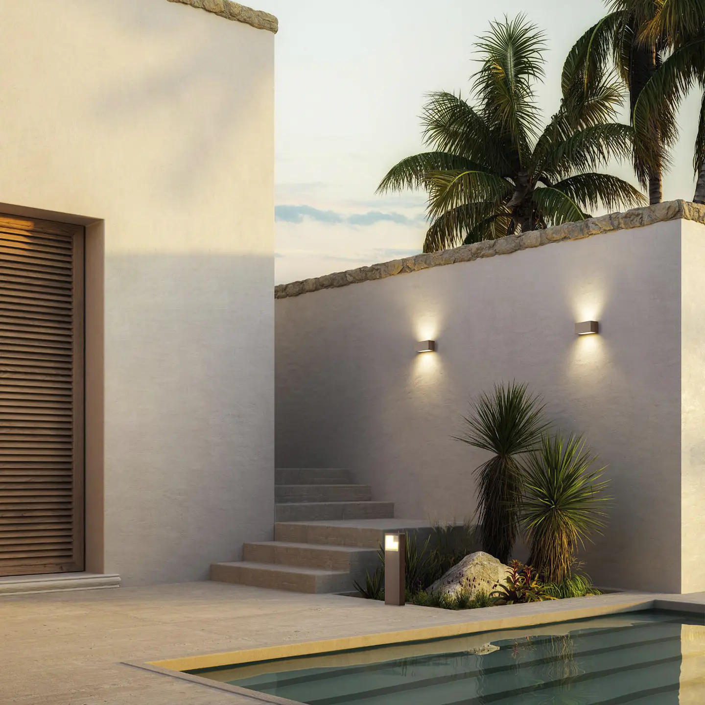 APLIQUE LED DE PAREDE CORTEN 9W 3CCT LUZ INDIRETA 4