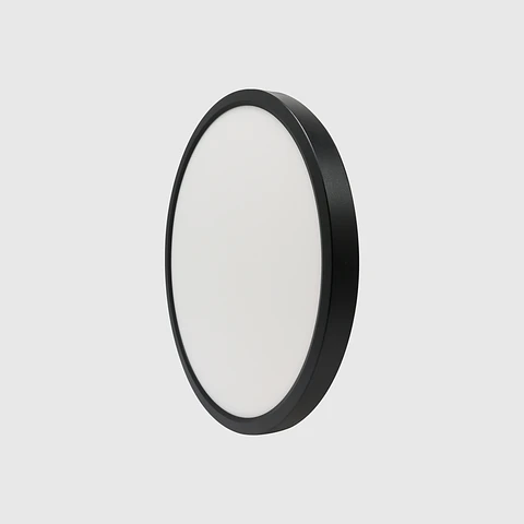 PLAFON LED REDONDO SUPER SLIM PRETO 24W 3CCT DIMÁVEL C/APP TUYA