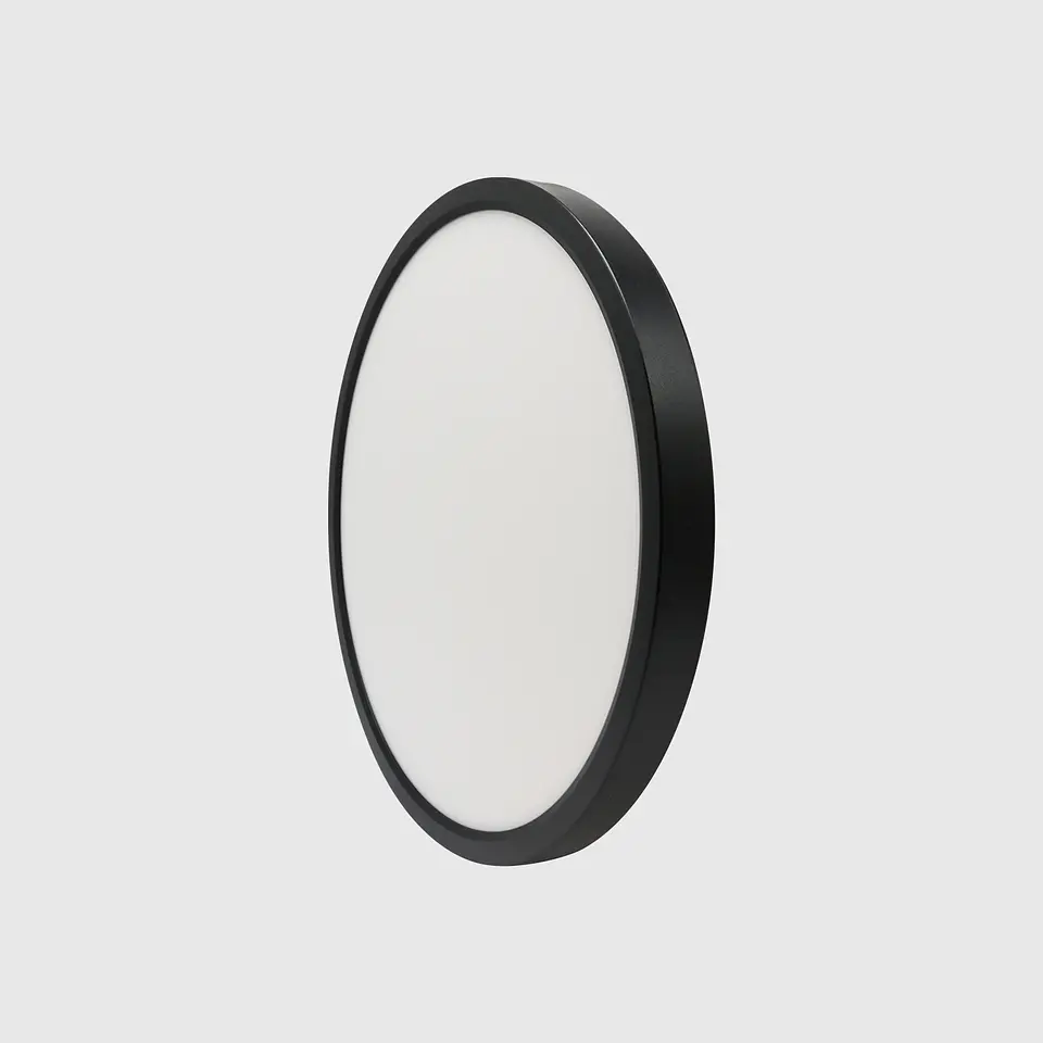 PLAFON LED REDONDO SUPER SLIM PRETO 24W 3CCT DIMÁVEL C/APP TUYA 1