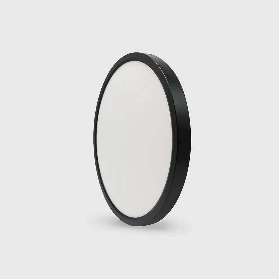 PLAFON LED REDONDO SUPER SLIM PRETO 24W 3CCT 2