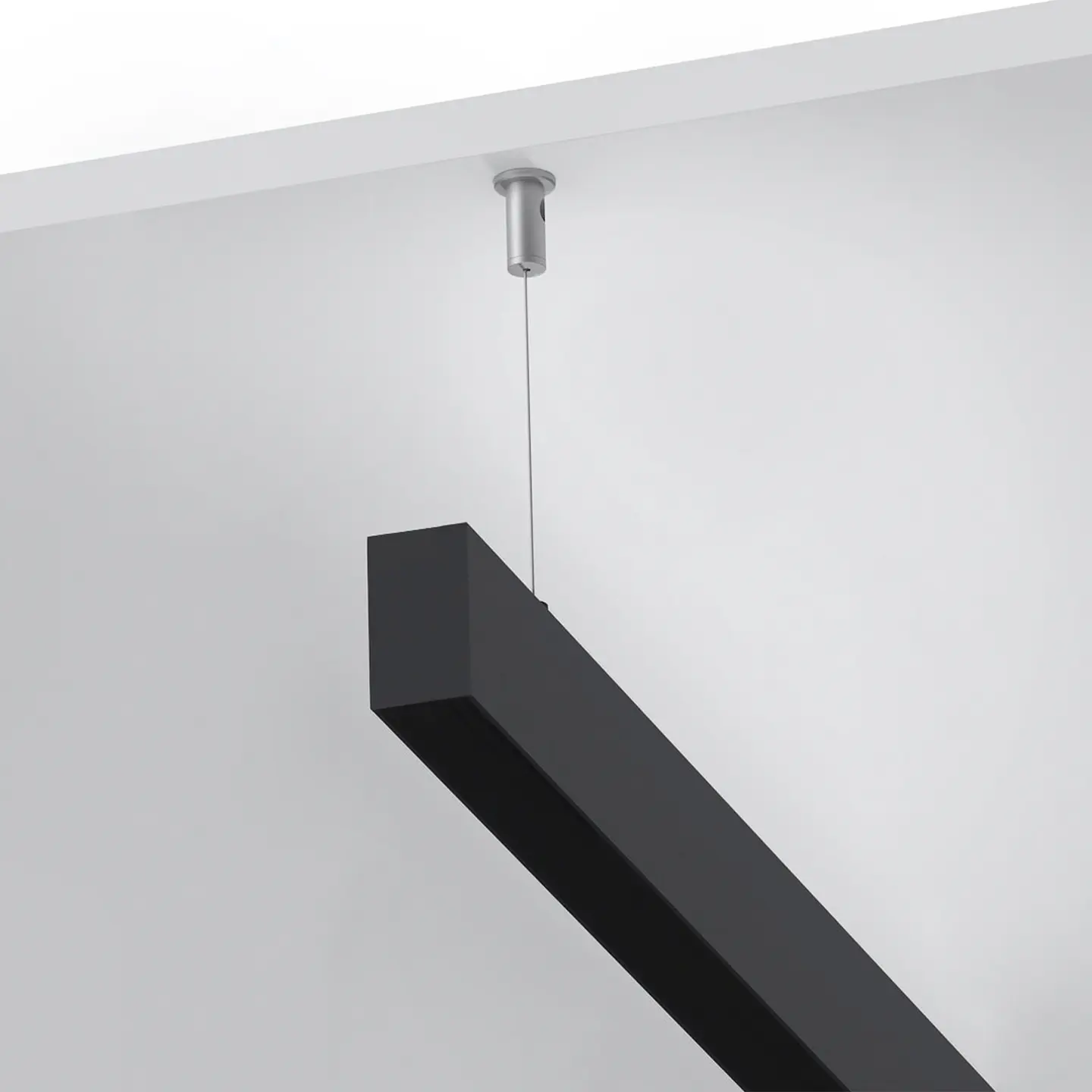 CALHA MAGNÉTICA SUSPENSA PRETO COM 1M 4