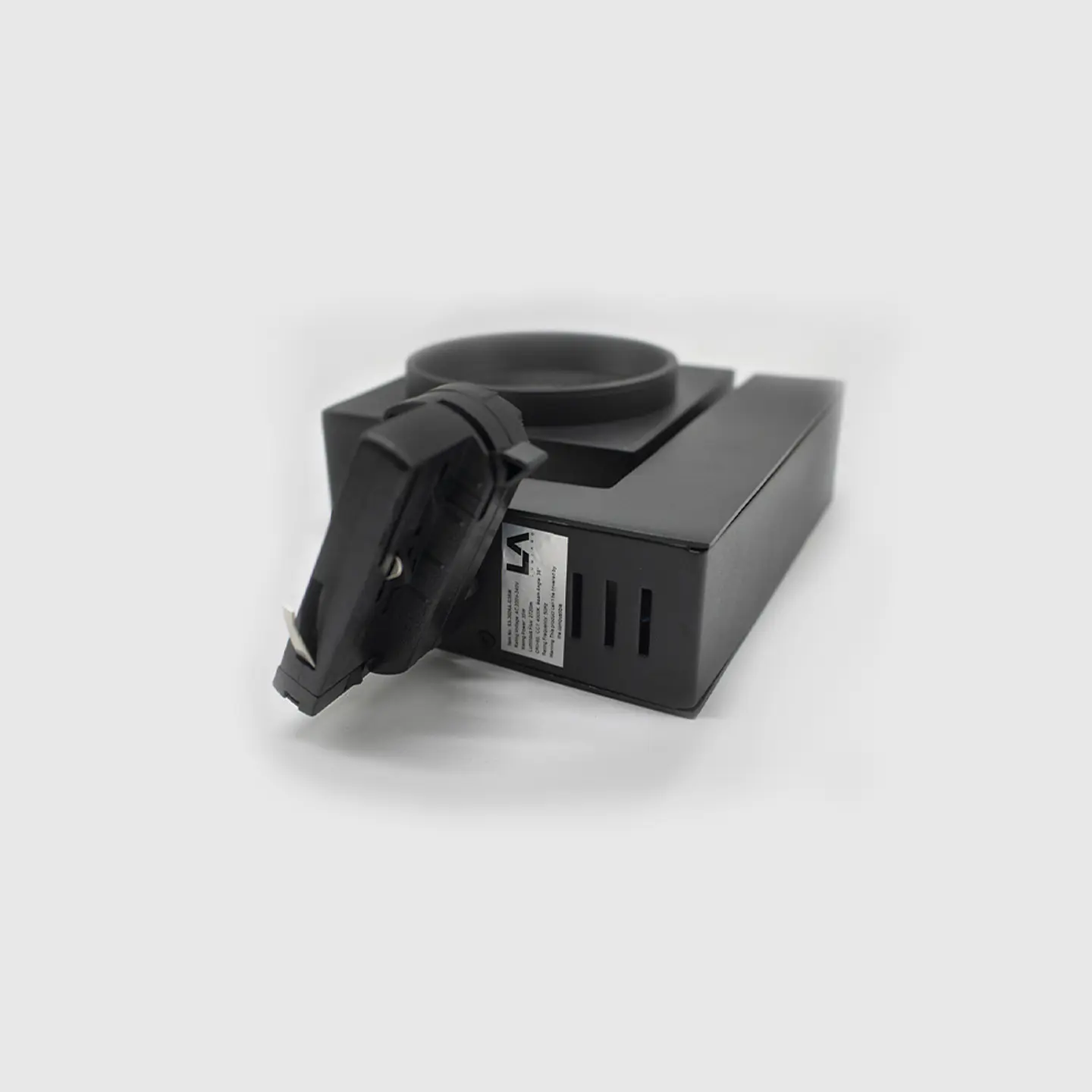 PROJETOR CALHA LED 3 CIRCUITOS QUADRADO 35W 4000K PRETO LA 2