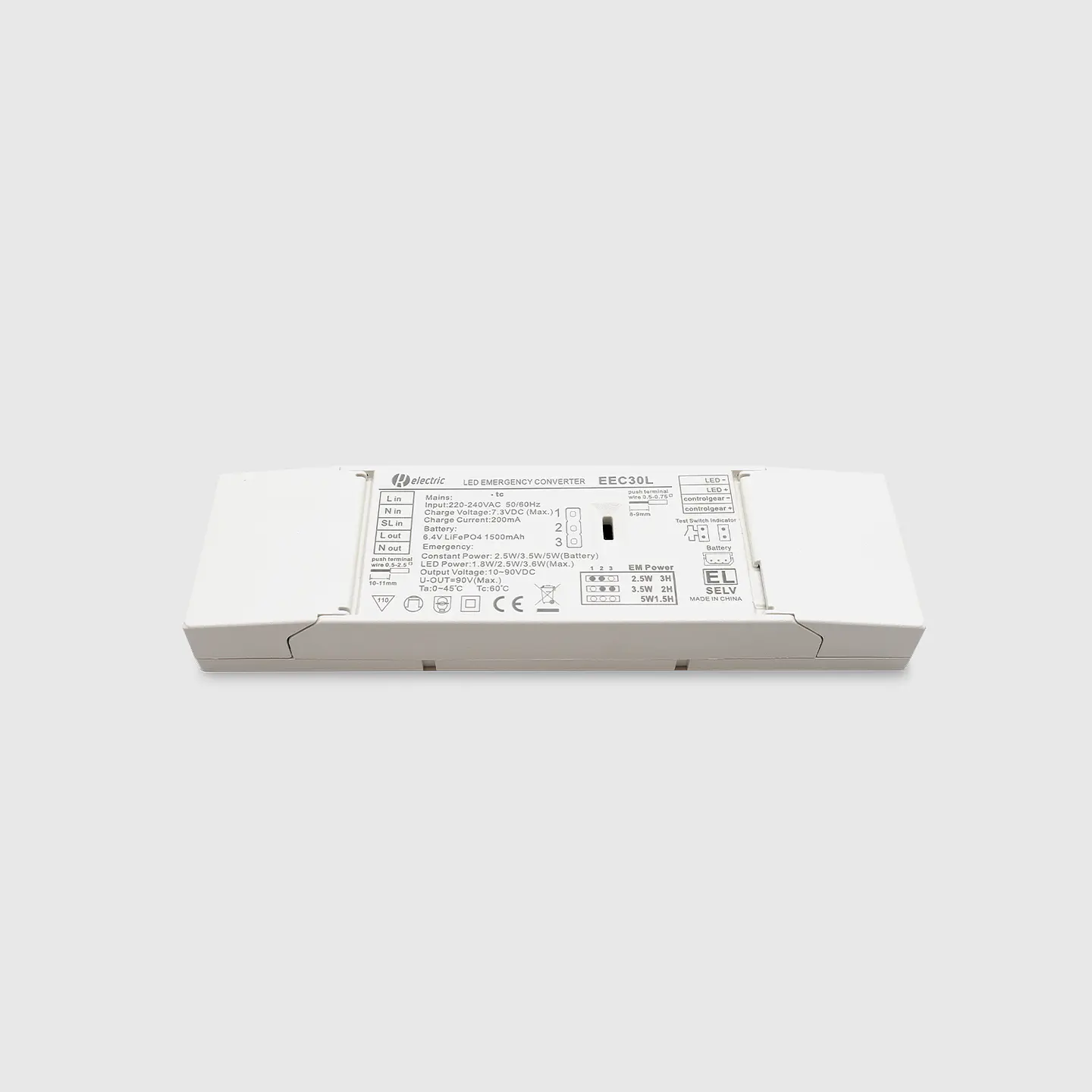 KIT DE EMERGENCIA DC10-90V EEC30L-5W-1.5H 1