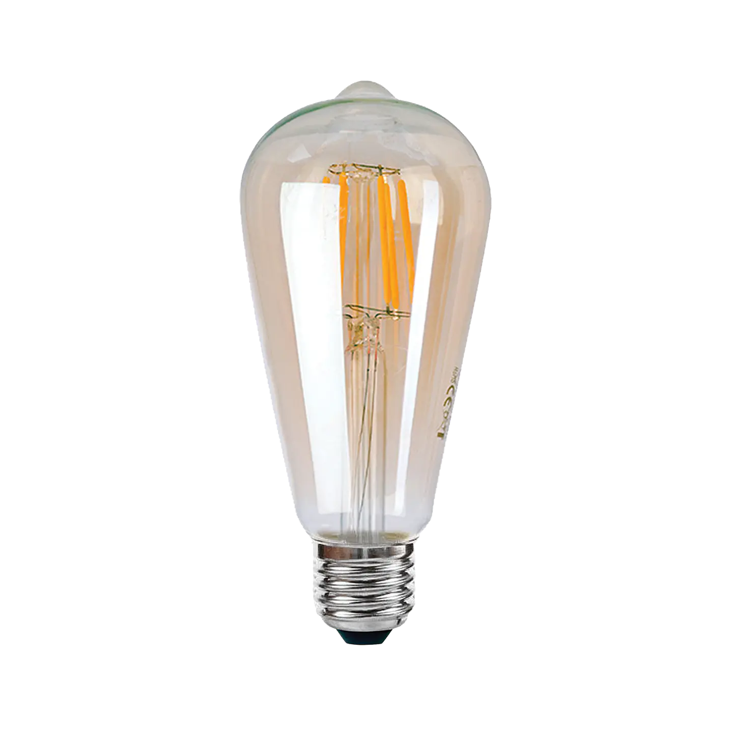 6W Lâmpada ST64 Filamentos LED E27 Ambar 2200K 1