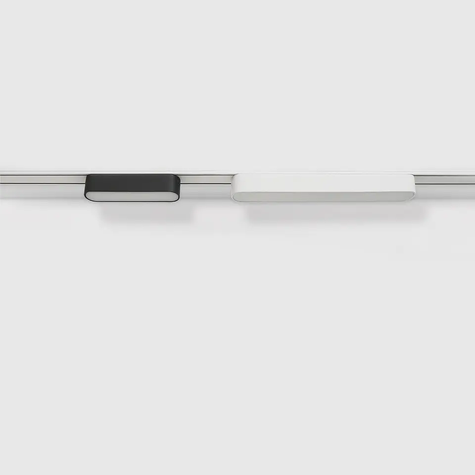 PROJETOR LINEAR PRETO CALHA MAGNÉTICA 6W 2700K DE 90° 40V 3