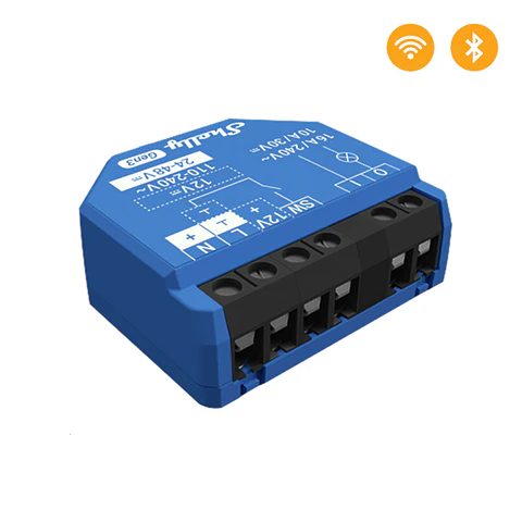 Shelly 1 Gen3 — Relé 1 canal (ON/OFF) 16A Wi-Fi + Bluetooth