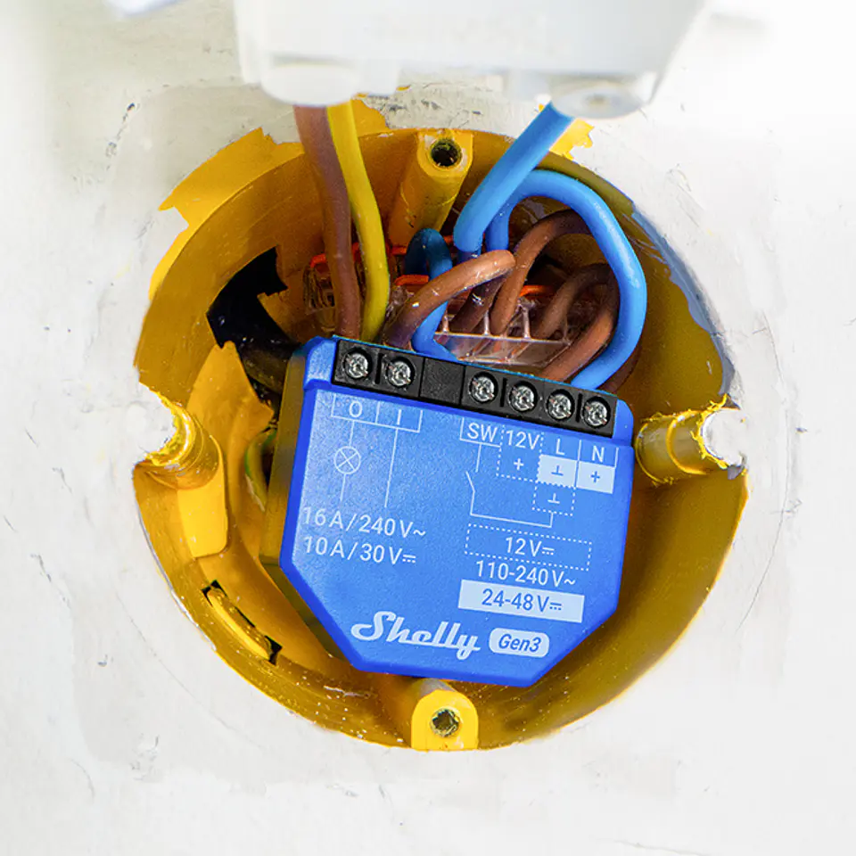 Shelly 1 Gen3 — Relé 1 canal (ON/OFF) 16A Wi-Fi + Bluetooth 2