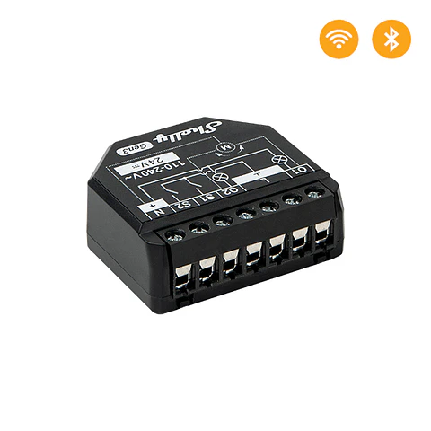 Shelly 2PM Gen3 — Relé 2 canais 10A com Medição de Consumo, Controlo de Estores (relé duplo)