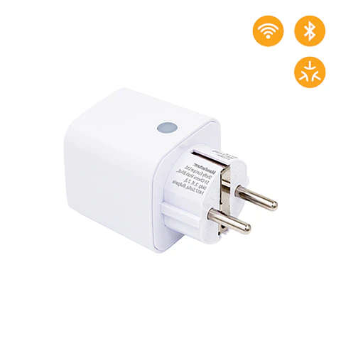 Shelly Plug M Gen3 Branco — Tomada Inteligente 13A 3000W com Medição Wi-Fi + Bluetooth