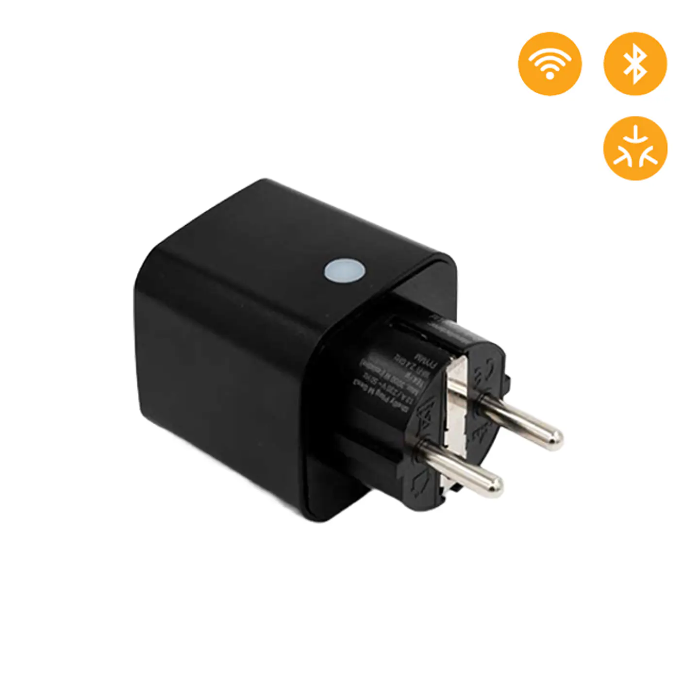 Shelly Plug M Gen3 Preto — Tomada Inteligente 13A 3000W com Medição Wi-Fi + Bluetooth 1