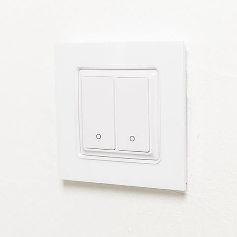 Shelly Wall Switch 2 Botões Branco — Corpo de Interruptor para Módulos Shelly Gen3