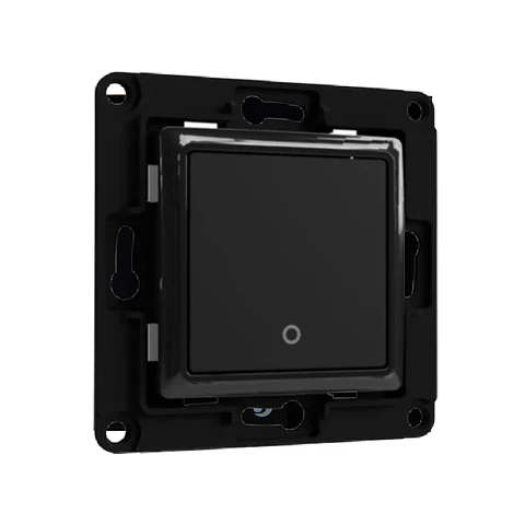Shelly Wall Switch 1 Botão Preto — Corpo de Interruptor para Módulos Shelly Gen3