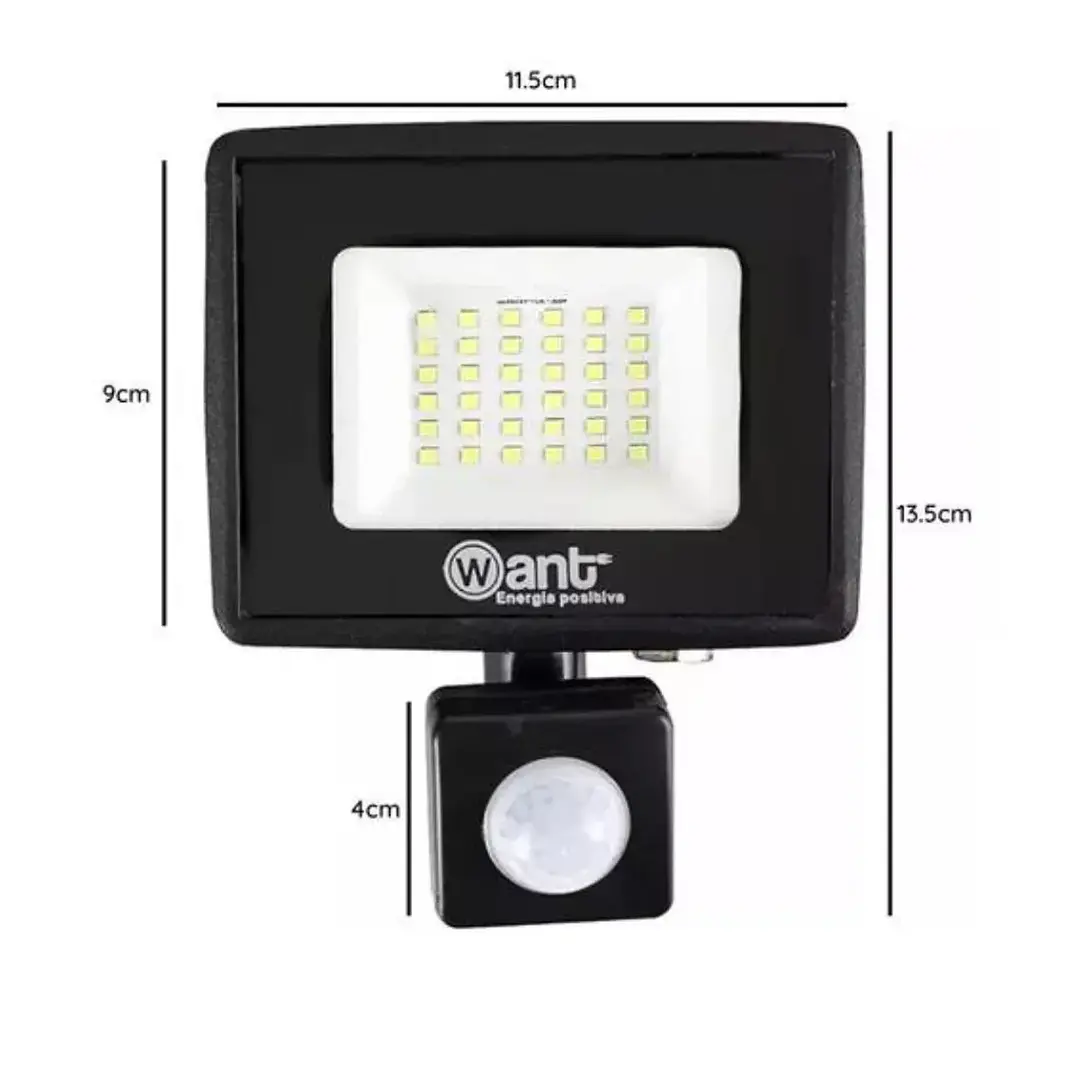 PROYECTOR LED THIN LIGHT CON SENSOR 30W 6000K 2