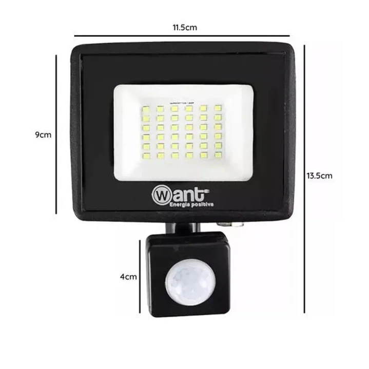 PROYECTOR LED THIN LIGHT CON SENSOR 30W 6000K 2