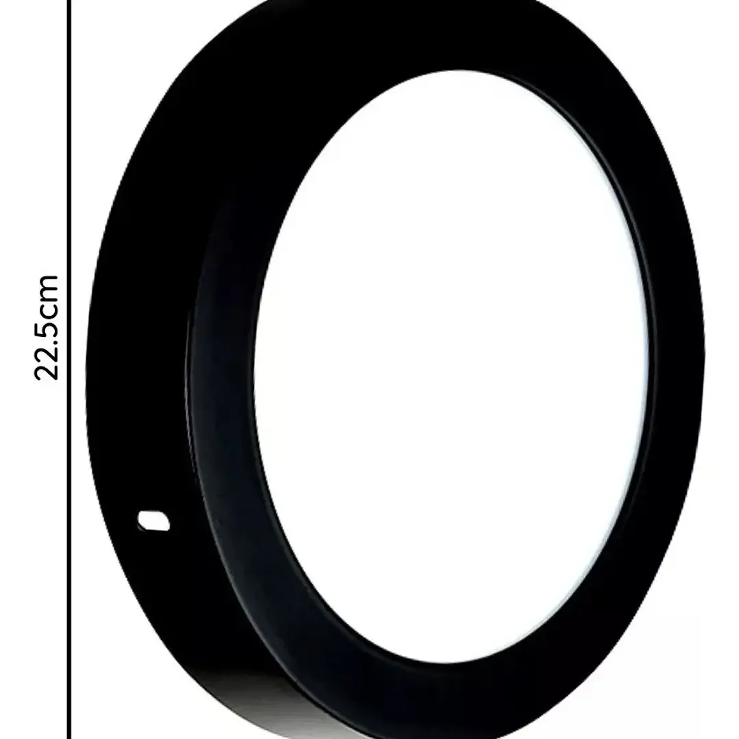 PANEL LED ECO NEGRO SOBREPUESTO REDONDO 24W 4