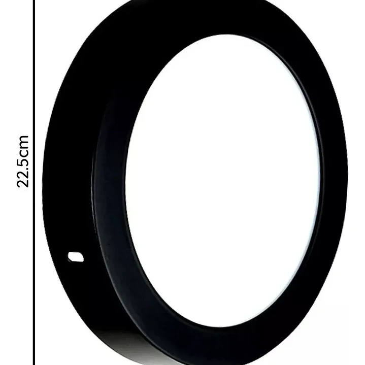 PANEL LED ECO NEGRO SOBREPUESTO REDONDO 24W 4