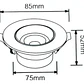 SPOT LED EMBUTIDO REDONDO 6.5W Luz Cálida 3000K - Miniatura 5