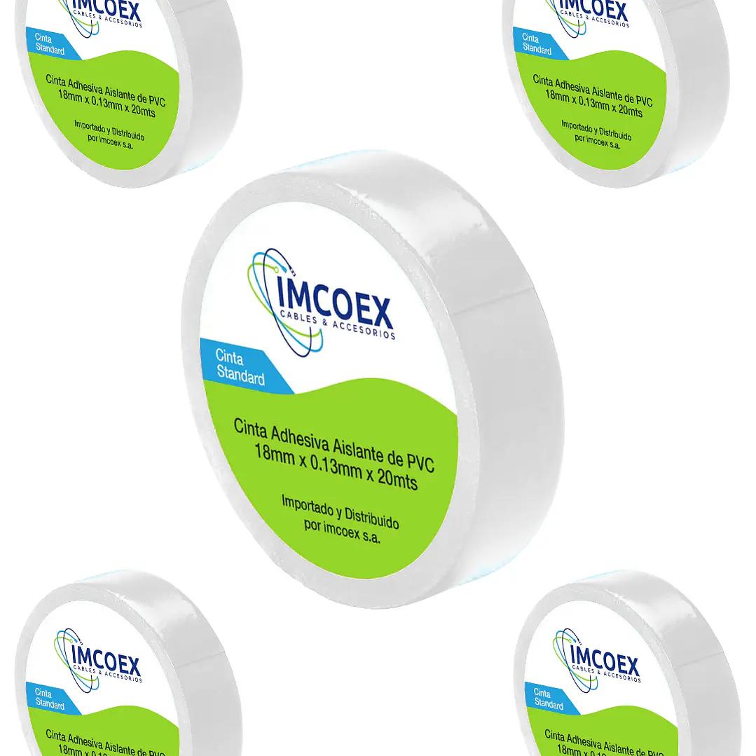 Cinta Aislante Eléctrica Blanca Pvc Imcoex 1