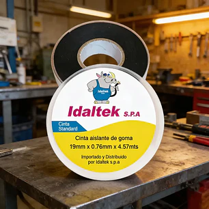 Cinta Aislante De Goma Idaltek 19mm X 4.57m Negra