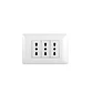 Tomacorriente Triple 10/16A 250v Blanco - Miniatura 1