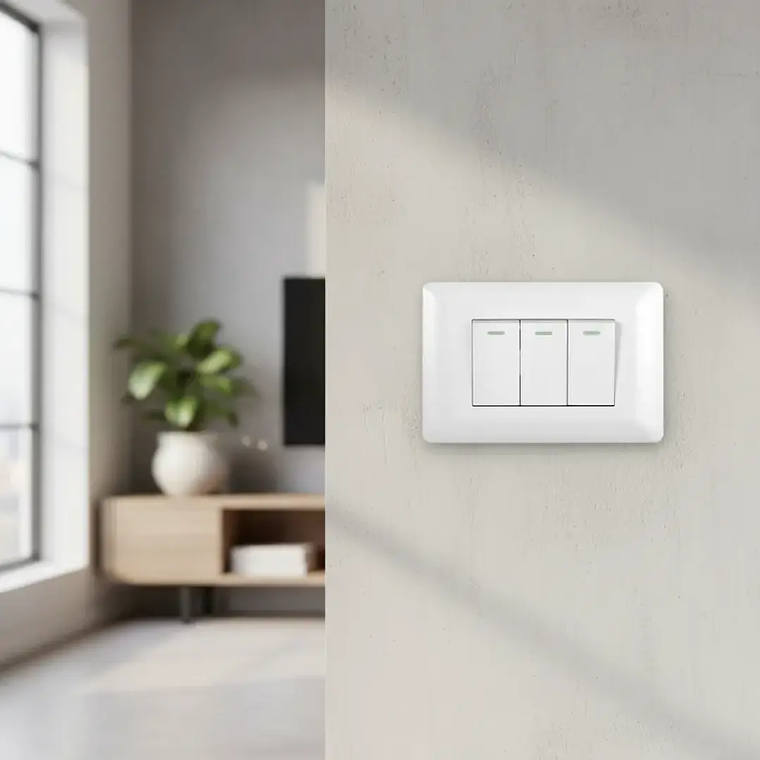 Interruptor Triple 9/12 10a 250v Blanco 2
