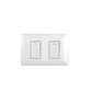 Interruptor Doble 9/12 10a 250v Blanco - Miniatura 1