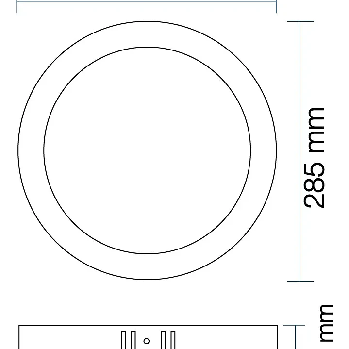 Panel Led Sobrepuesto Redondo Backlite 24W Luz Fría  2