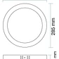 Panel Led Sobrepuesto Redondo Backlite 24W Luz Fría  - Miniatura 2