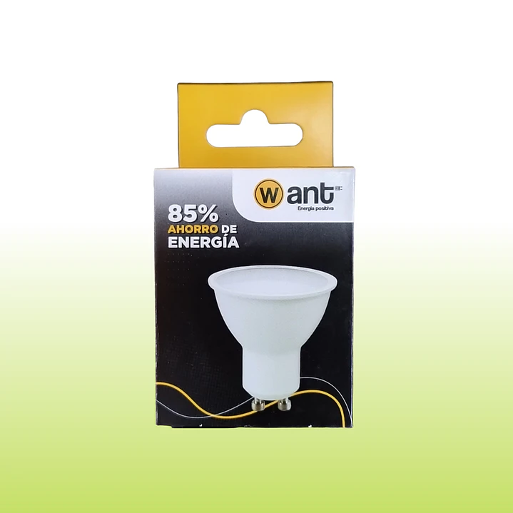 AMPOLLETA GU10 ECO 100° 7W Luz Cálida 3000K 6