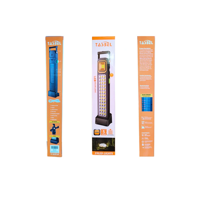 Lampara Emergencia De Luz Blanca 39 Leds Recargable Solar 2