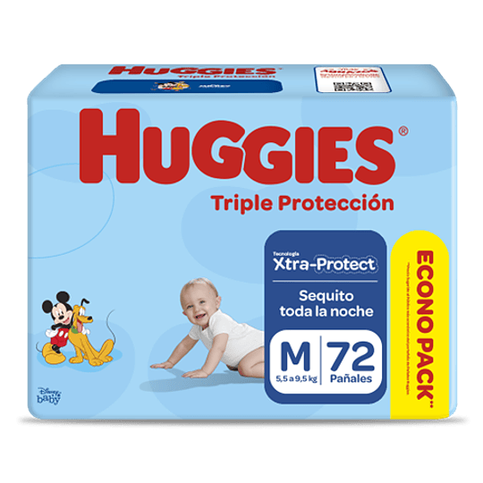 PAÑAL HUGGIES TRIPLE PROTECCION M 72UNID